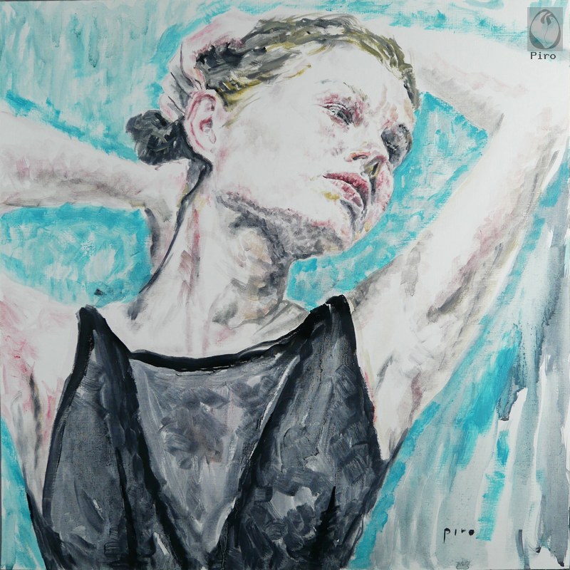 oil on paper - olio su carta di Piro